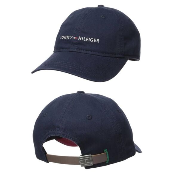 🔸️NWT Tommy Hilfiger Blue Logo Unisex Adjustable Baseball Hat One Size - Picture 11 of 11